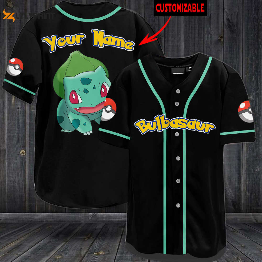 Custom Bulbasaur Baseball Jersey - Perfect Gift for Men and Women - lylyprint.com
