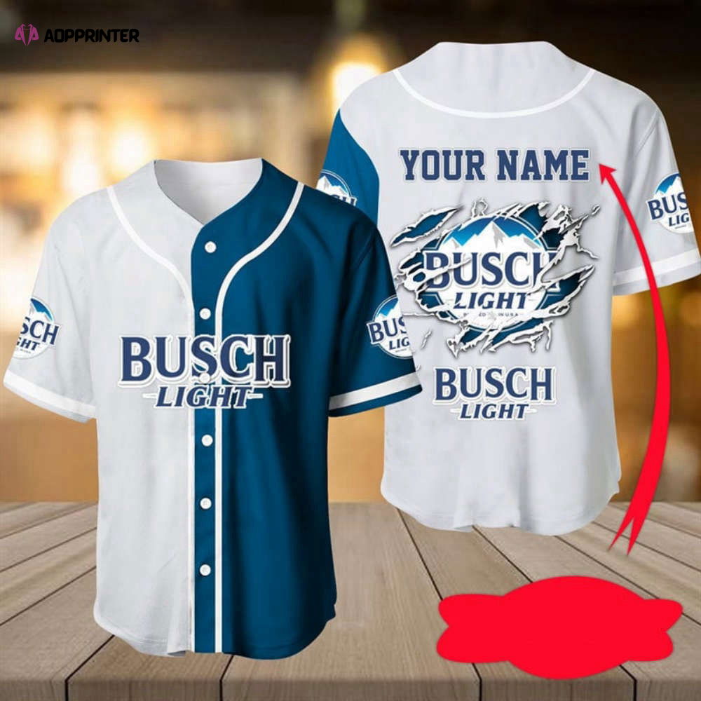 Personalized Busch Light Beer Baseball Jersey - Aopprinter