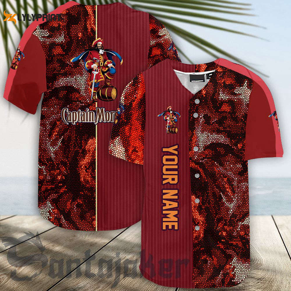 Personalized Captain Morgan Galaxy Mosaic Baseball Jersey - lylyprint.com