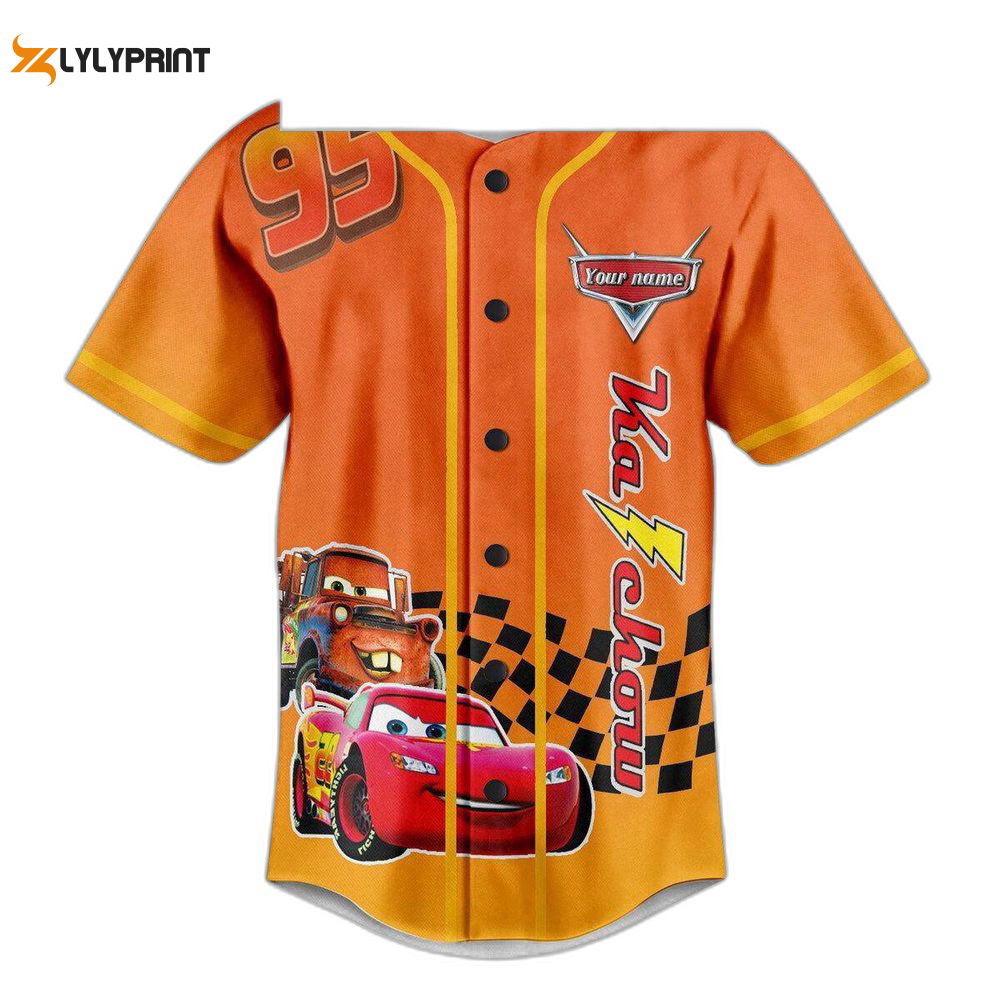 Personalized Cars 4 Baseball Jersey For Men Women, Lightning McQueen Jersey Shirt - lylyprint.com