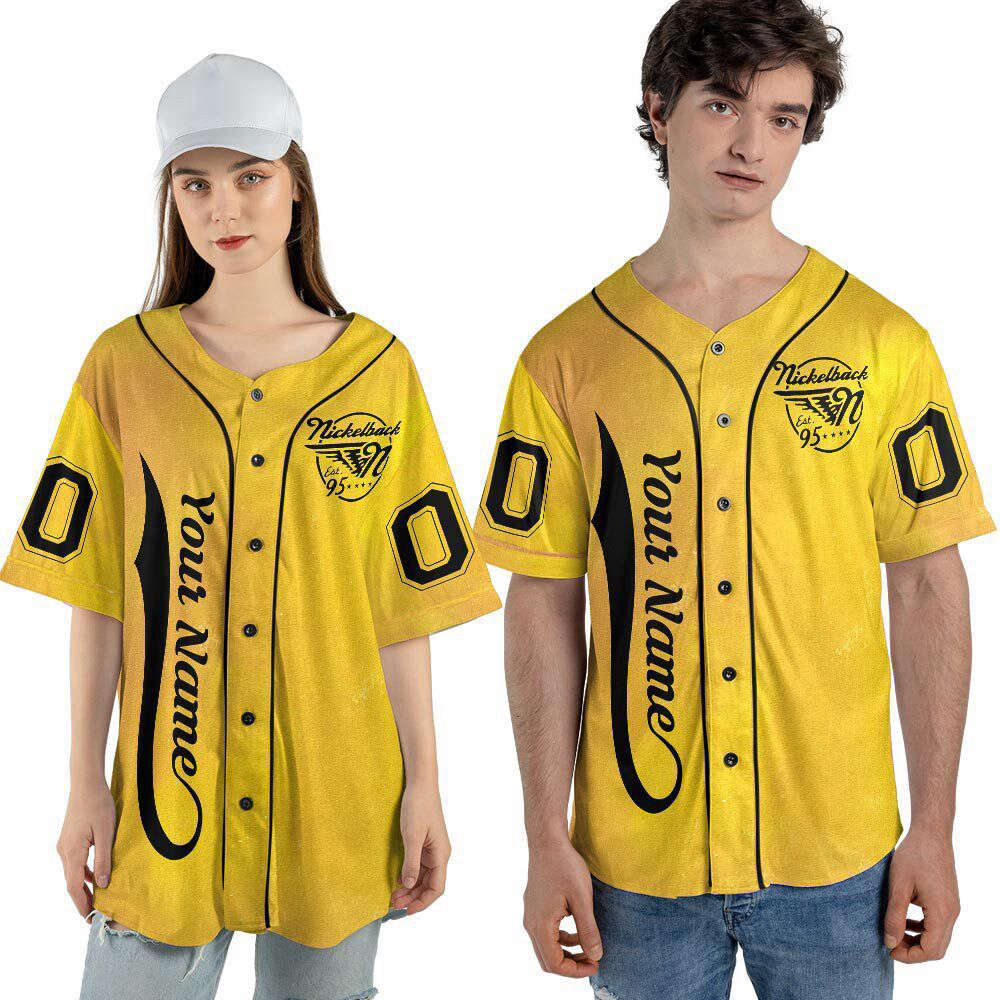 Personalized Custom Nickelback Music Doodle Art Baseball Jersey - lylyprint.com