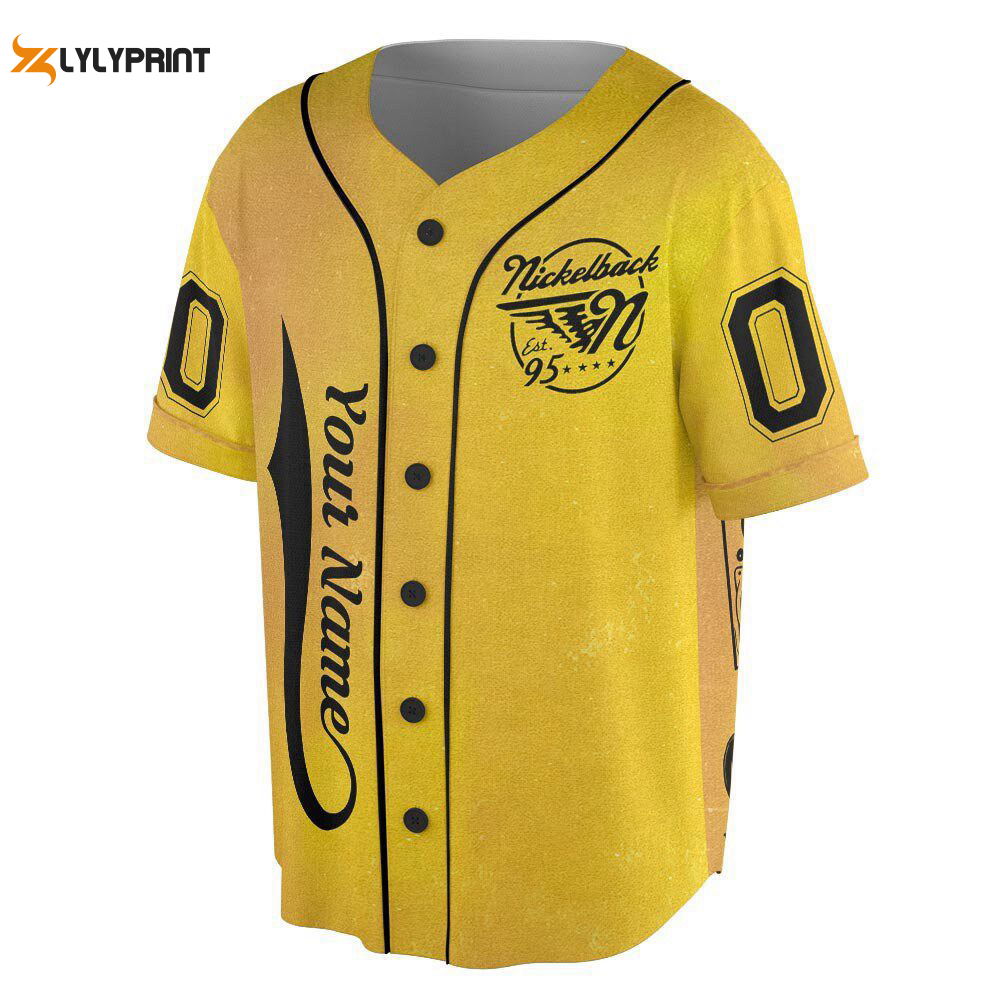 Personalized Custom Nickelback Music Doodle Art Baseball Jersey - lylyprint.com