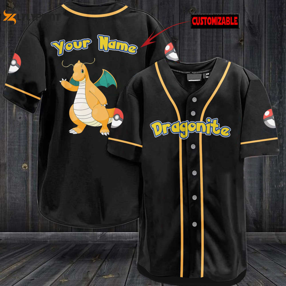 Personalized Dragonite Baseball Jersey - lylyprint.com
