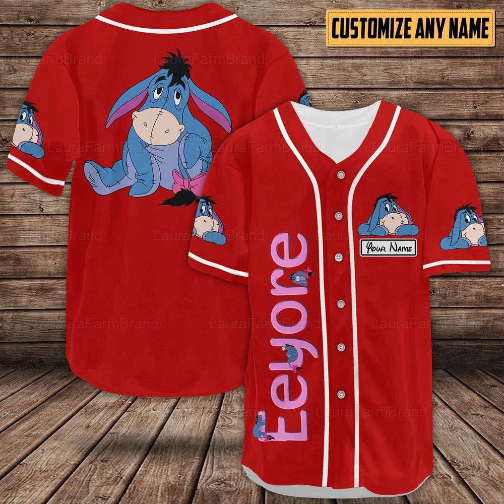 Personalized Eeyore Baseball Shirts, Eeyore Baseball Jersey - Aopprinter