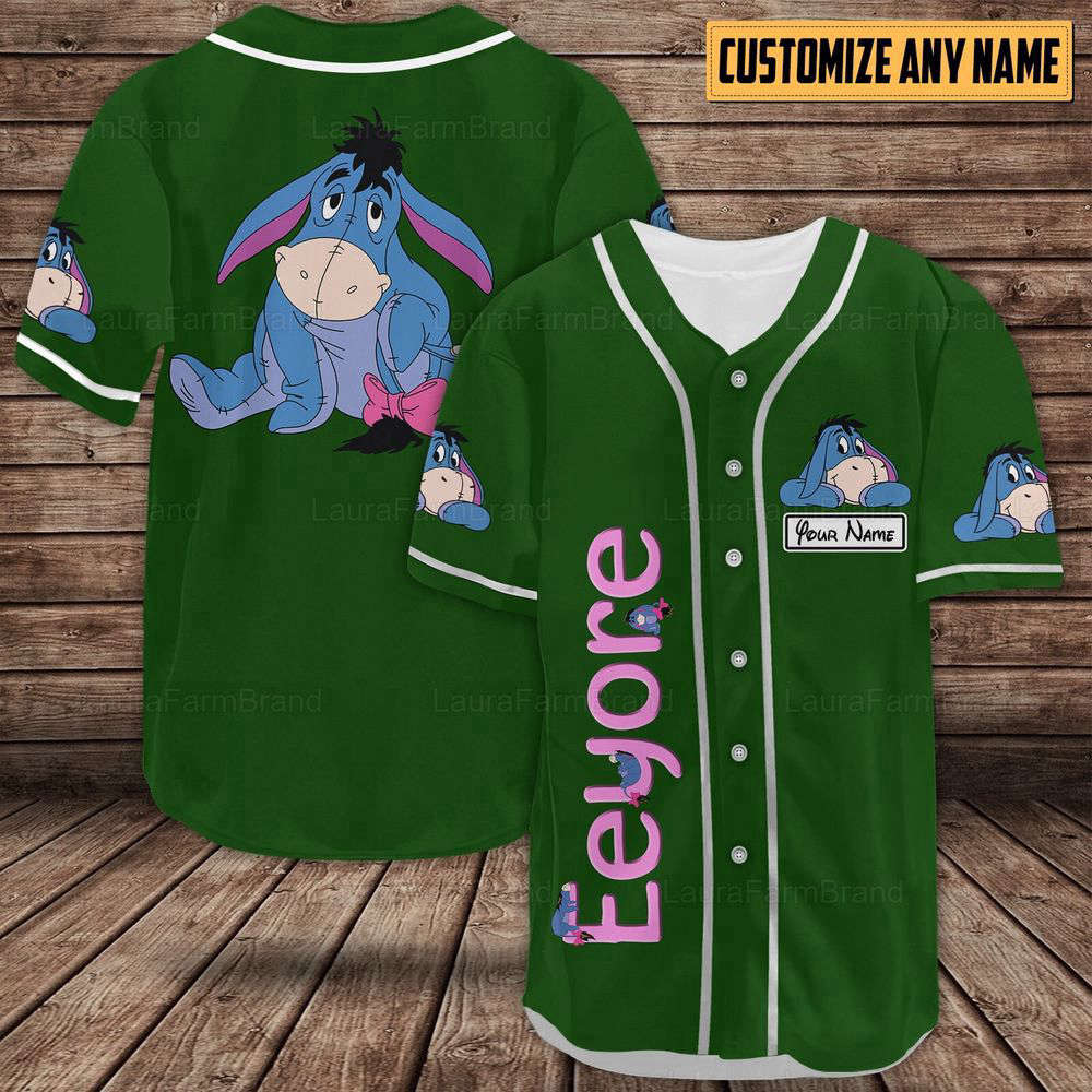 Personalized Eeyore Baseball Shirts, Eeyore Baseball Jersey - Aopprinter