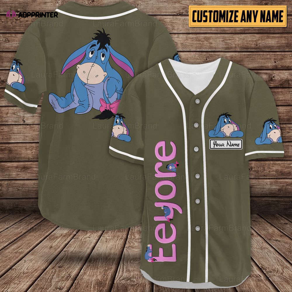 Personalized Eeyore Baseball Shirts, Eeyore Baseball Jersey - Aopprinter