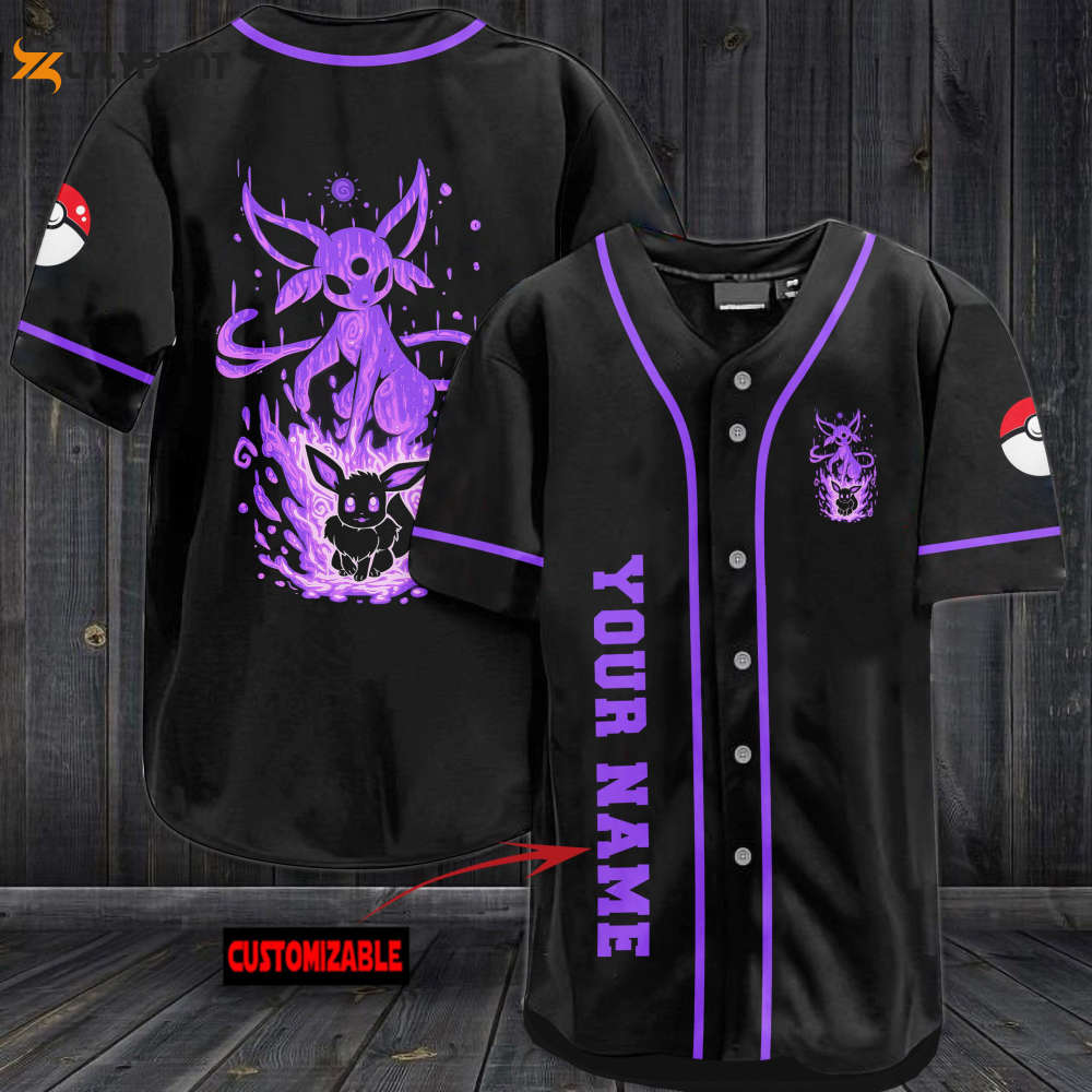 Personalized Espeon Baseball Jersey - lylyprint.com