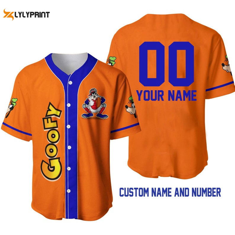 Personalized Goofy Dog All Over Print Baseball Jersey - lylyprint.com