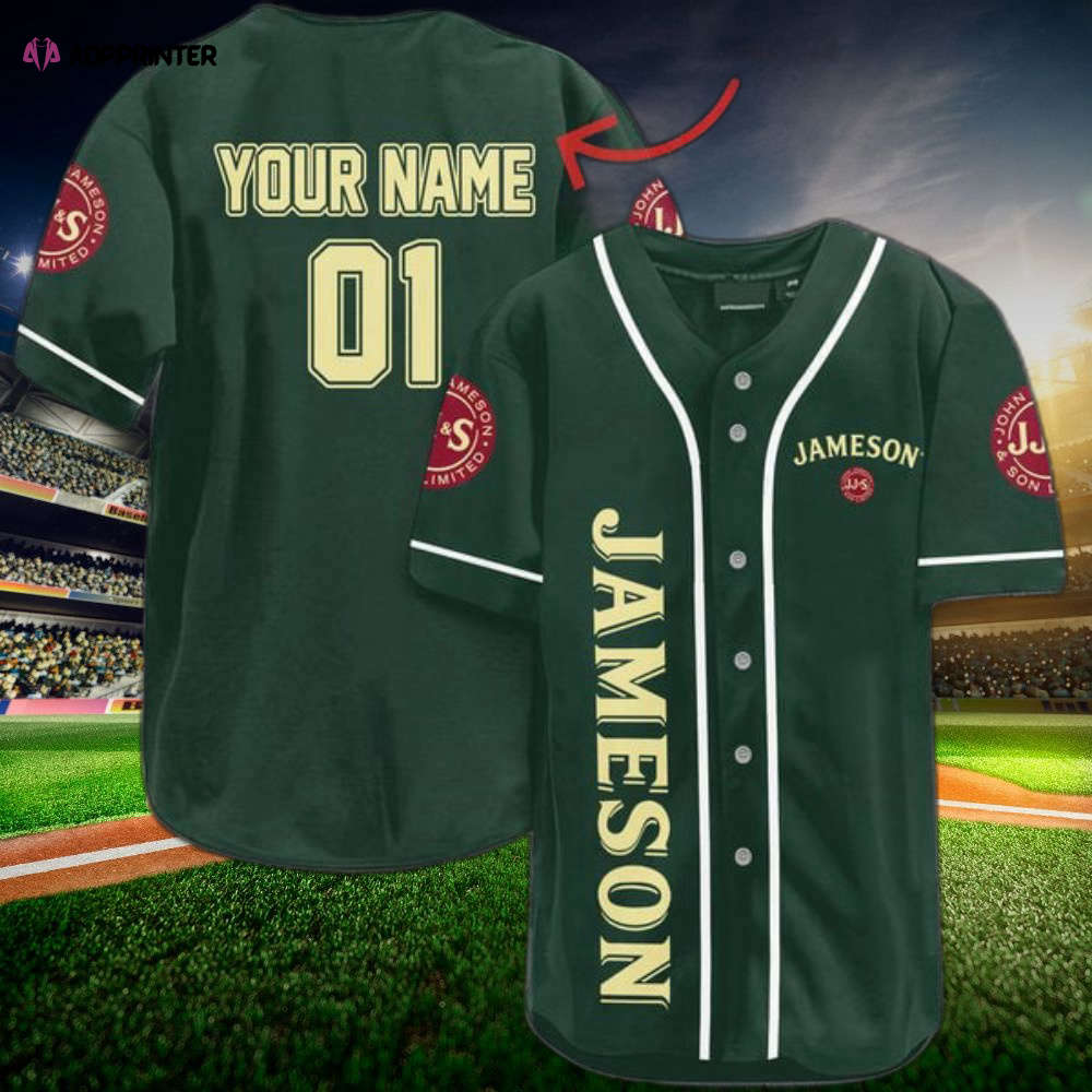 Personalized Green Jameson Whiskey Baseball Jersey - Aopprinter
