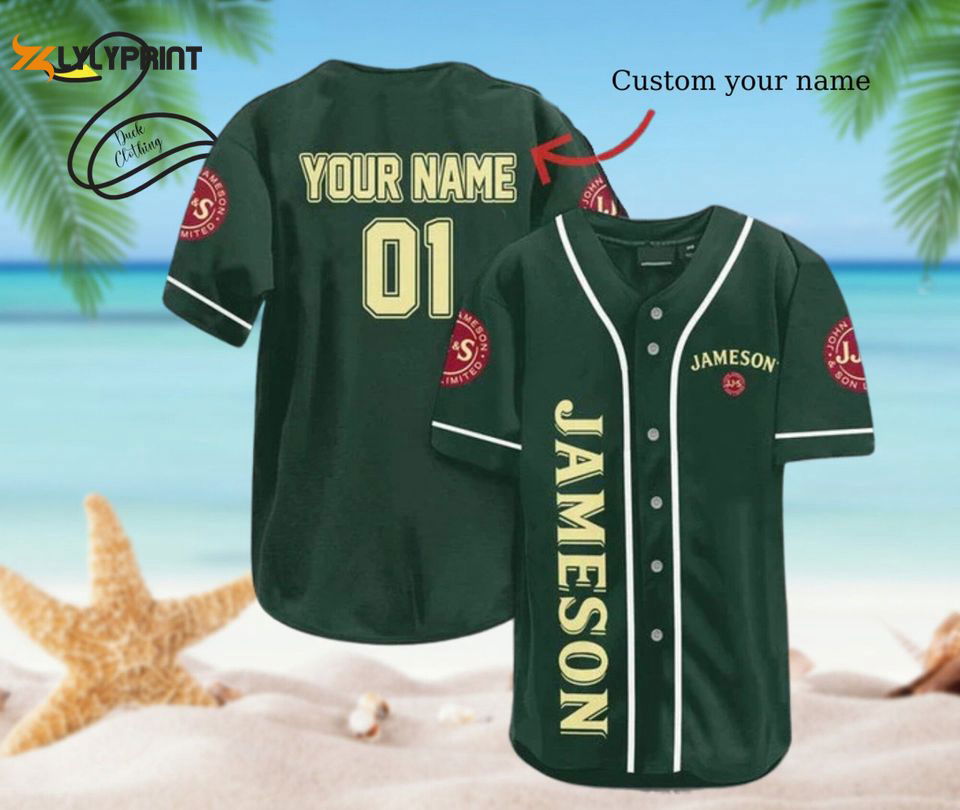 Personalized Green Jameson Whiskey Baseball Jersey - lylyprint.com