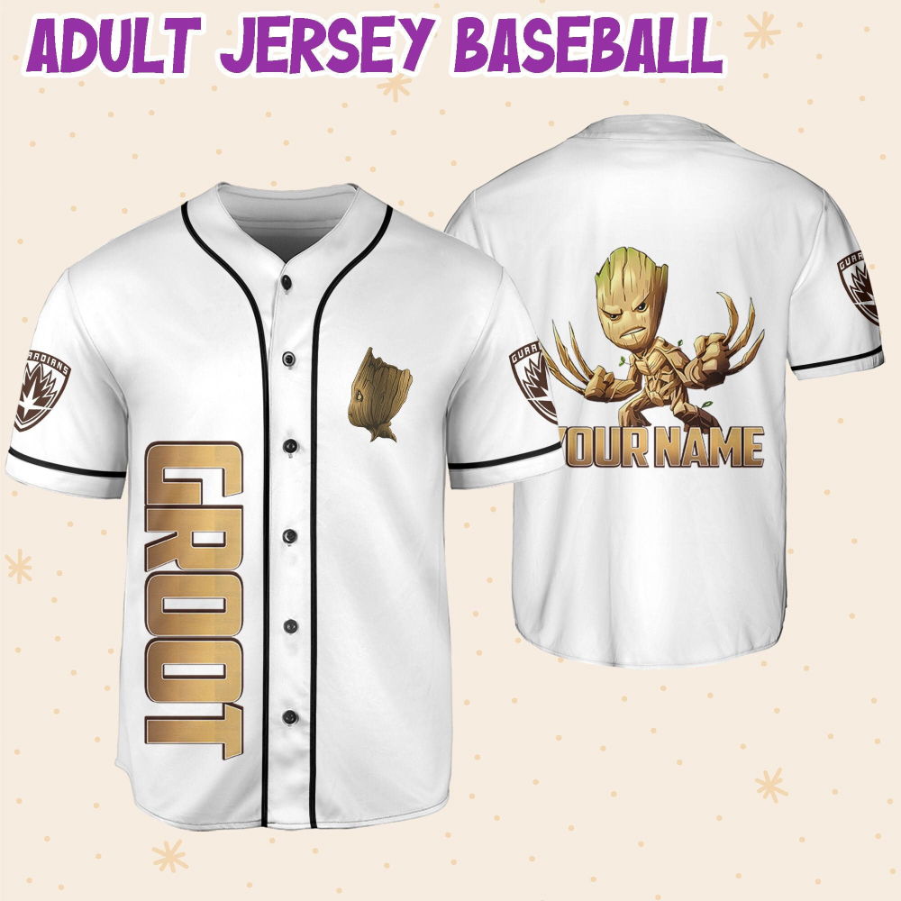Personalized Groot Awesome Love Life Baseball Jersey - lylyprint.com