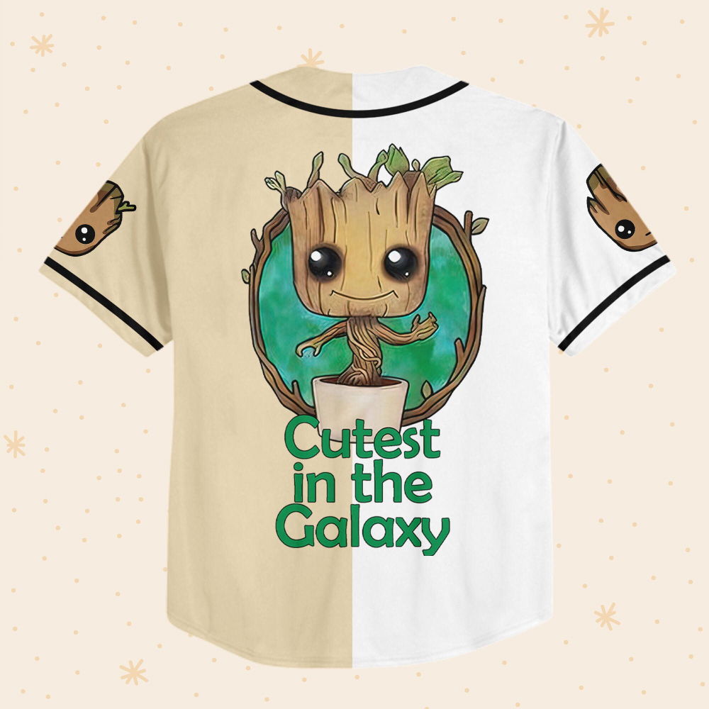 Personalized Groot Cutest In The Galaxy Baseball Jersey - lylyprint.com