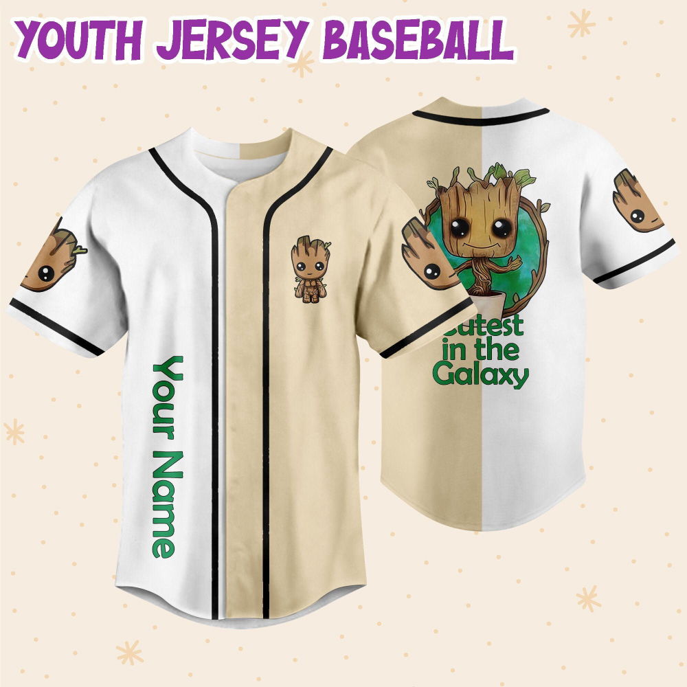 Personalized Groot Cutest In The Galaxy Baseball Jersey - lylyprint.com