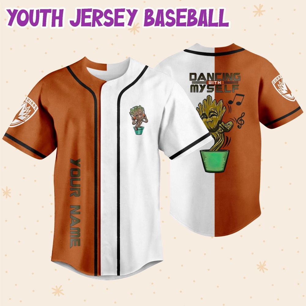 Personalized Groot Dancing With Myself Baseball Jersey - lylyprint.com