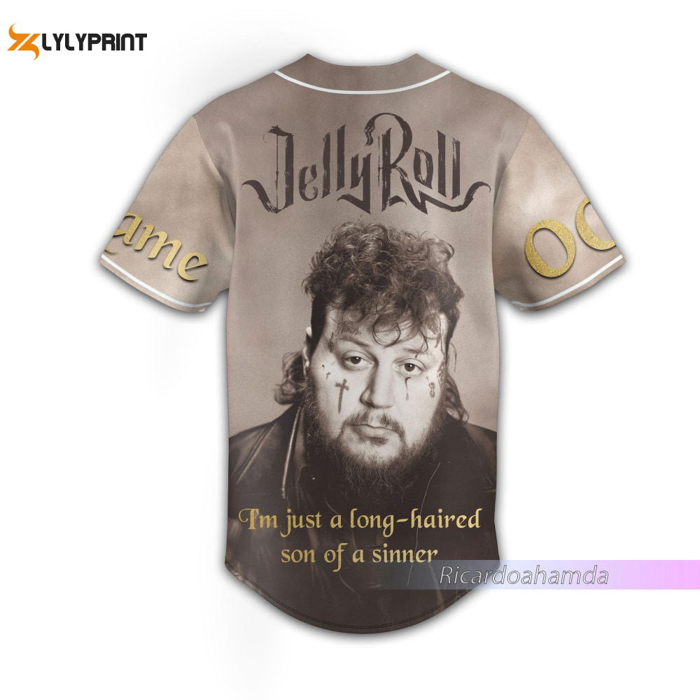 Personalized Jelly Roll Jersey Shirt, Jelly Roll Baseball Jersey - lylyprint.com
