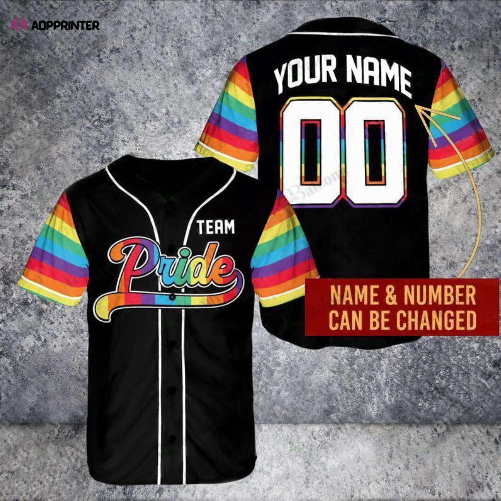 Personalized LGBT Pride Baseball Tee with Name & Number - QT204323Td - Aopprinter