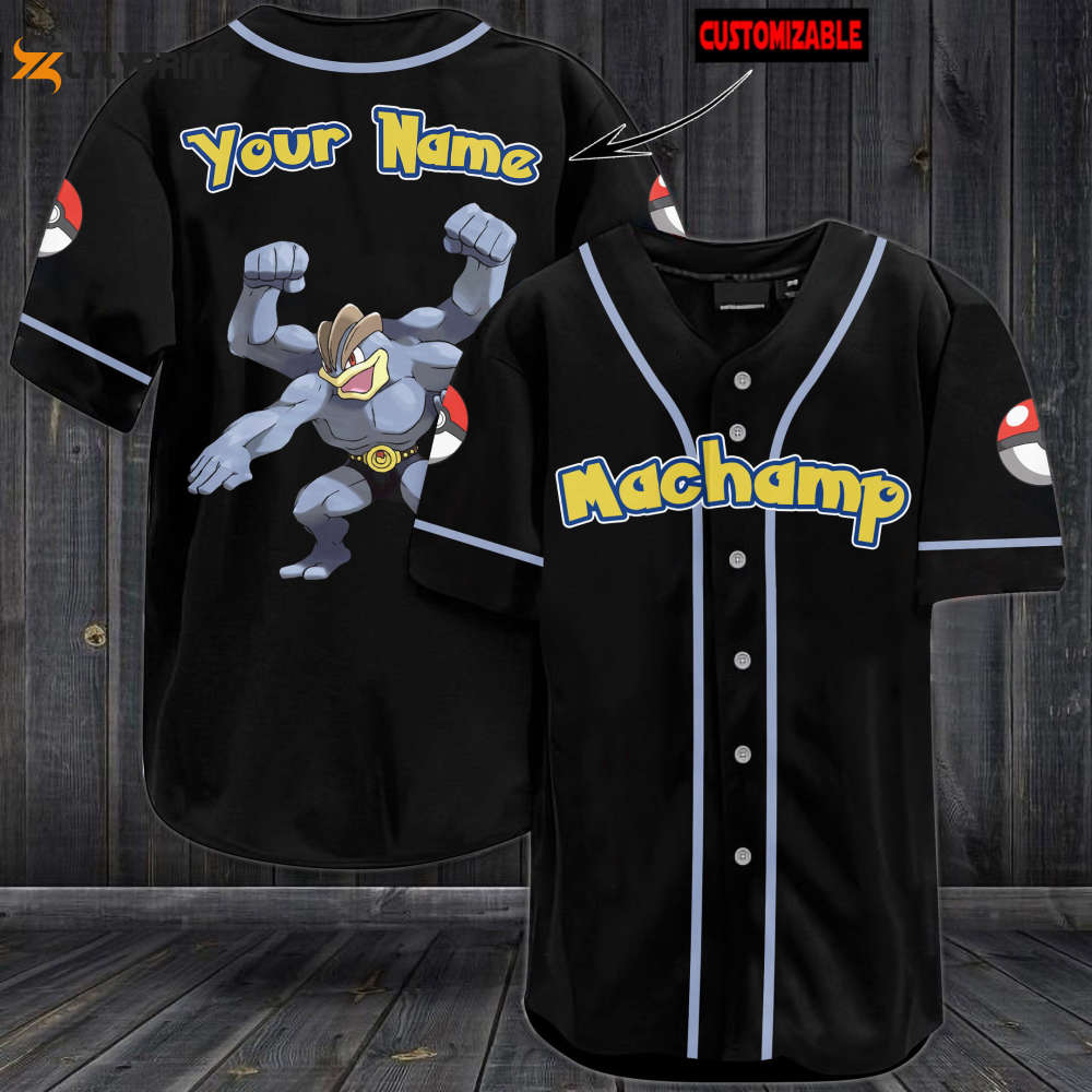 Custom Machamp Baseball Jersey: Perfect Personalized Gift for Men & Women - lylyprint.com