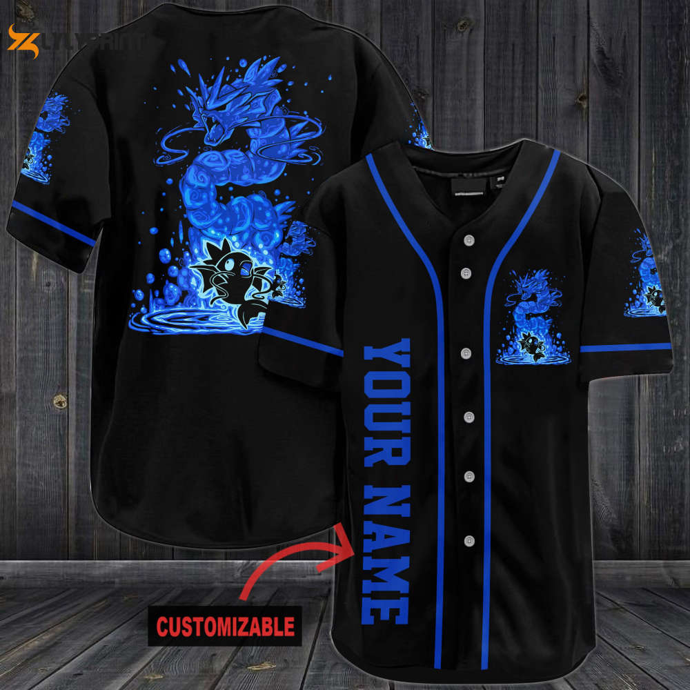 Personalized Magikarp And Gyarados Baseball Jersey - Gift for Men Women - lylyprint.com