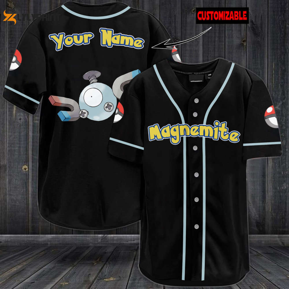 Personalized Magnemite Baseball Jersey - lylyprint.com