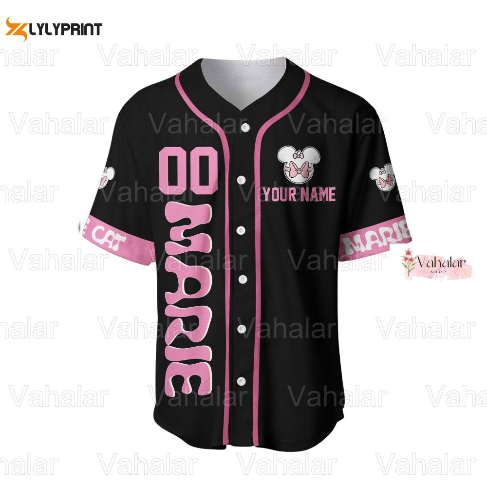 Personalized Marie Cat Jersey, The Aristocats Baseball Jersey - lylyprint.com