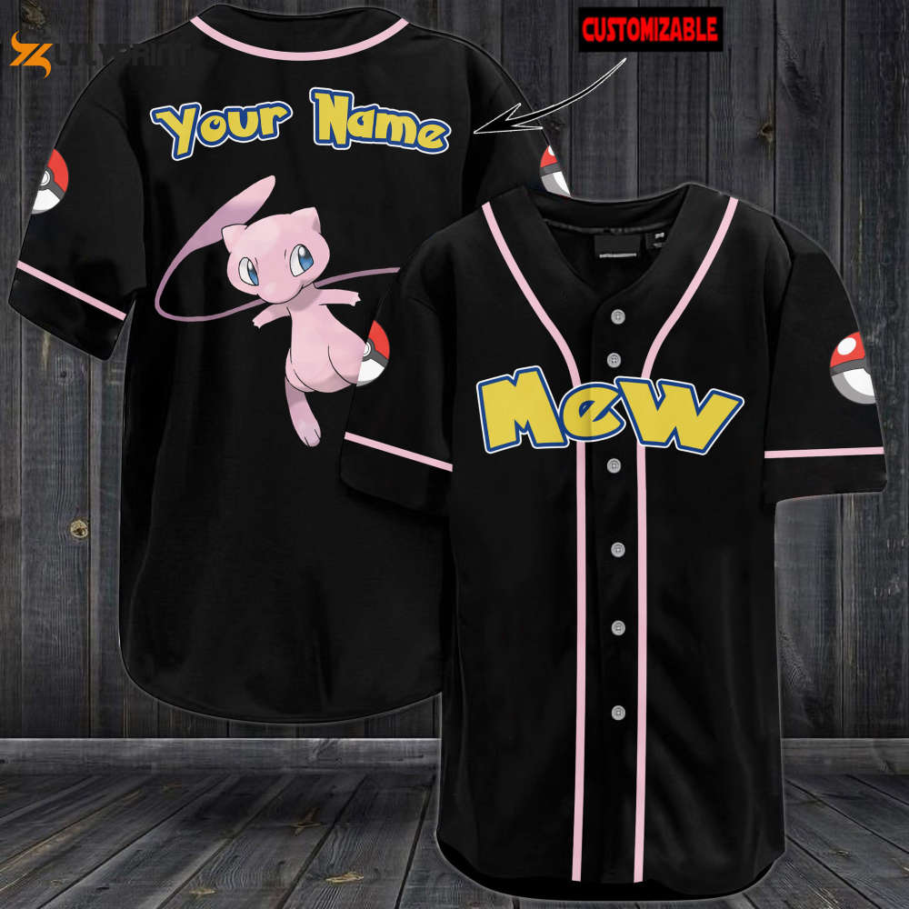 Personalized Mew Baseball Jersey - lylyprint.com