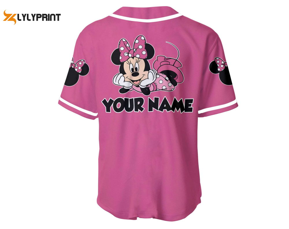 Personalized Minnie Mouse Baseball Jersey - lylyprint.com