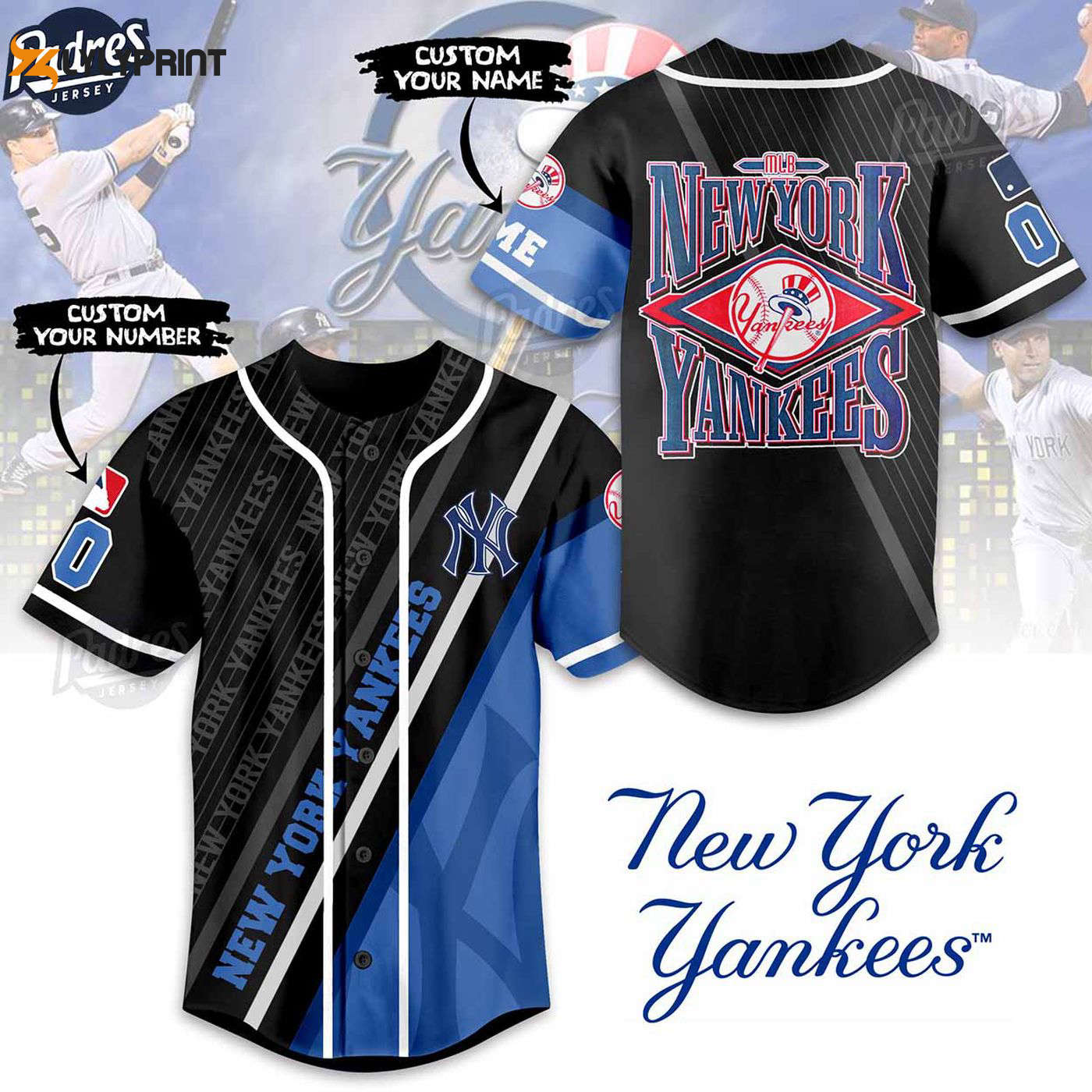 Custom MLB New York Yankees Jersey Shirt – Personalized Fan Gear - lylyprint.com