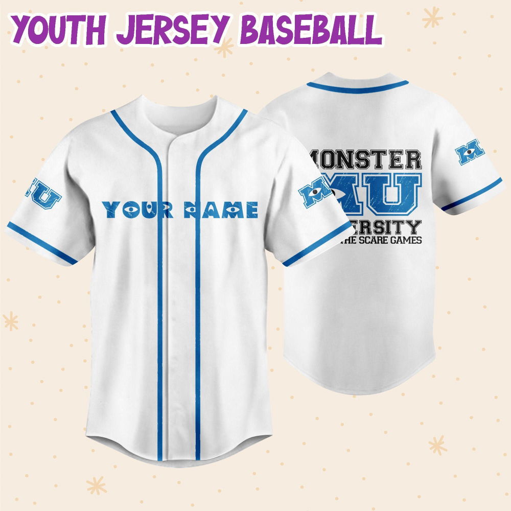 Personalized Monsters Inc Home Of The Scare Games Baseball Jersey - lylyprint.com