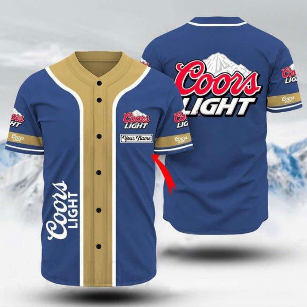 Custom Coors Light Baseball Jersey - Personalized Multicolor Design - Aopprinter