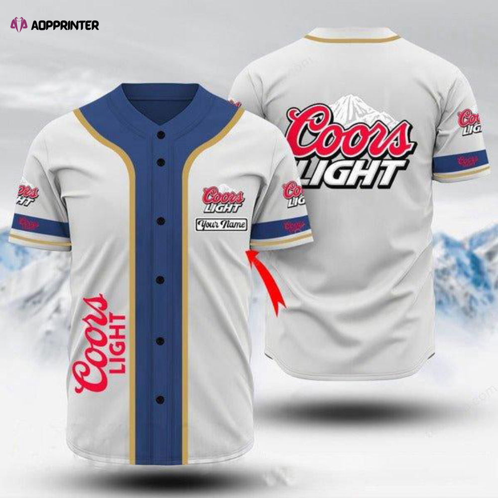 Custom Coors Light Baseball Jersey - Personalized Multicolor Design - Aopprinter