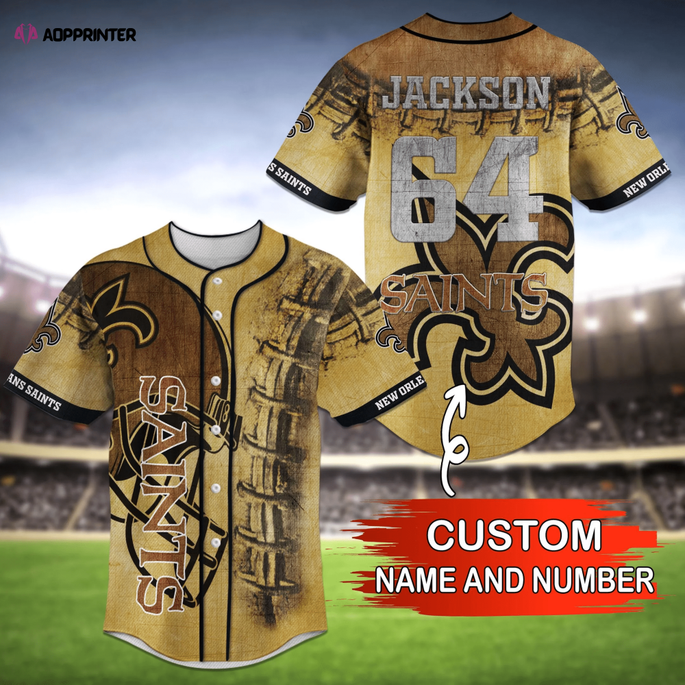 Personalized New Orleans Saints Baseball Jersey Shirt FVJ - Aopprinter