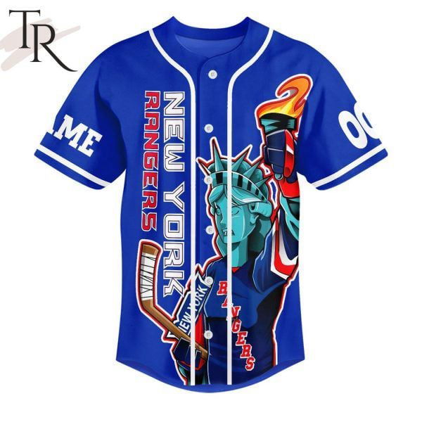 Personalized New York Rangers Baseball Jersey Custom For Fans BJ0072 - lylyprint.com