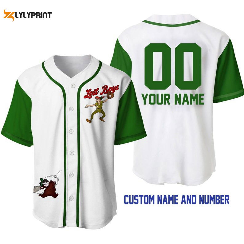 Personalized Peter Pan Lost Boys All Over Print Baseball Jersey - lylyprint.com