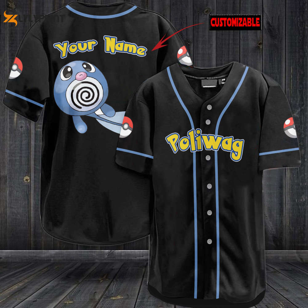 Personalized Poliwag Baseball Jersey - lylyprint.com