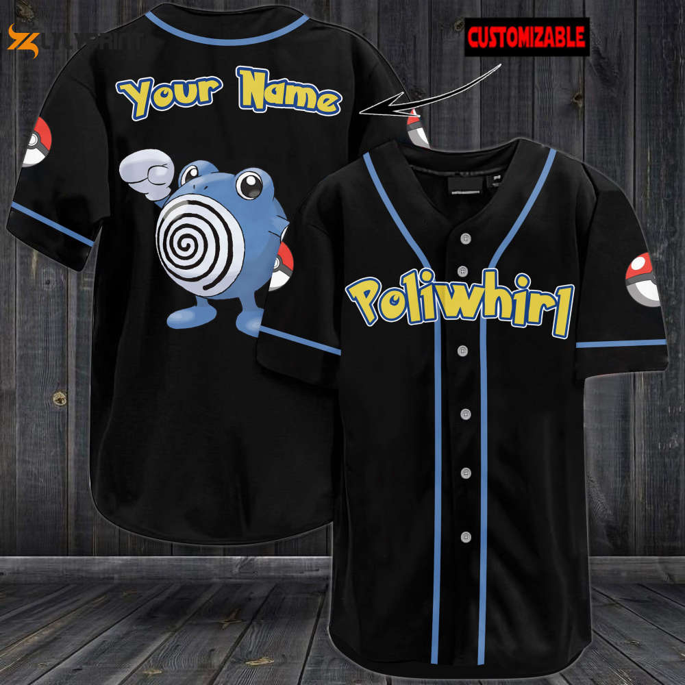 Personalized Poliwhirl Baseball Jersey - lylyprint.com