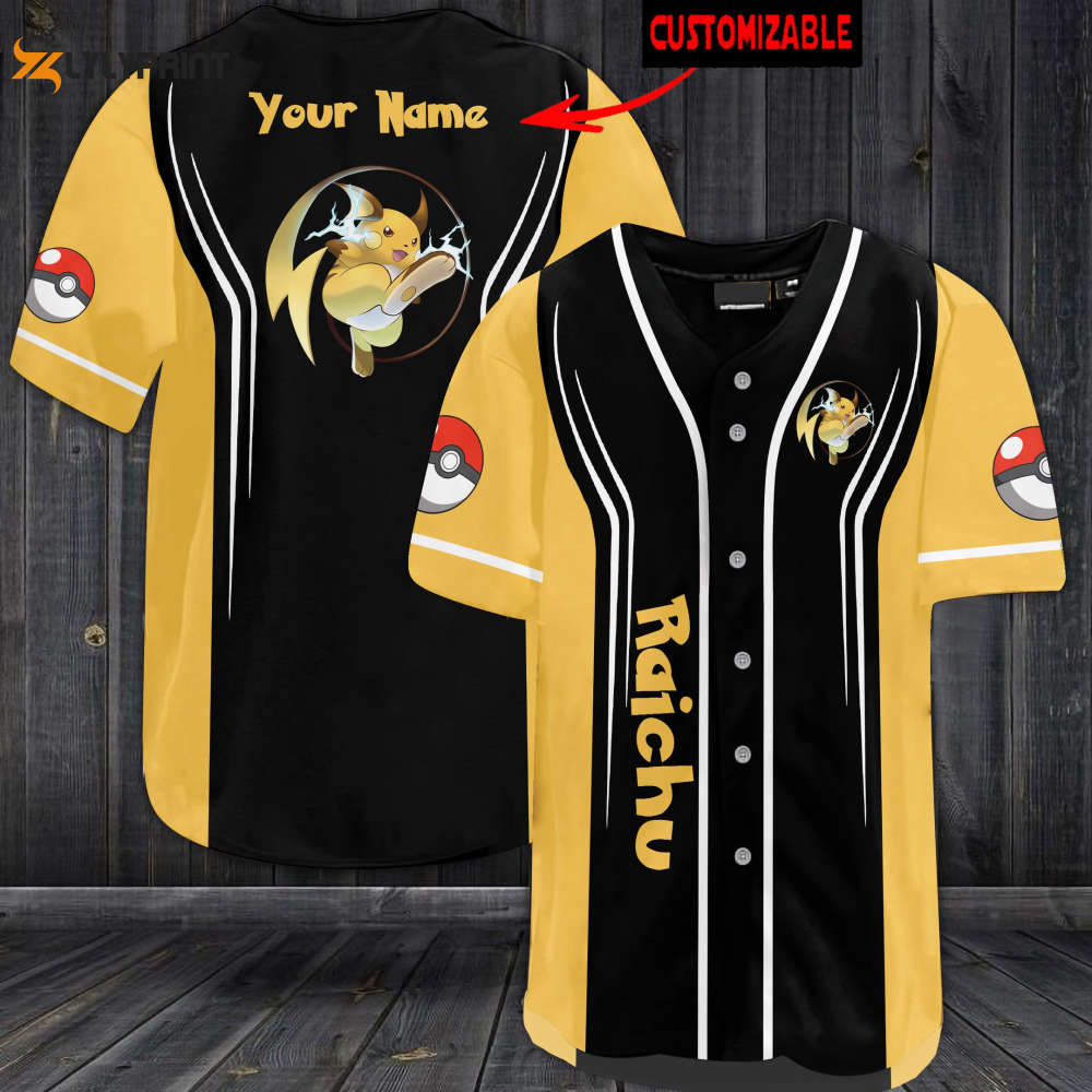 Personalized Raichu Baseball Jersey - Gift for Men Women - lylyprint.com
