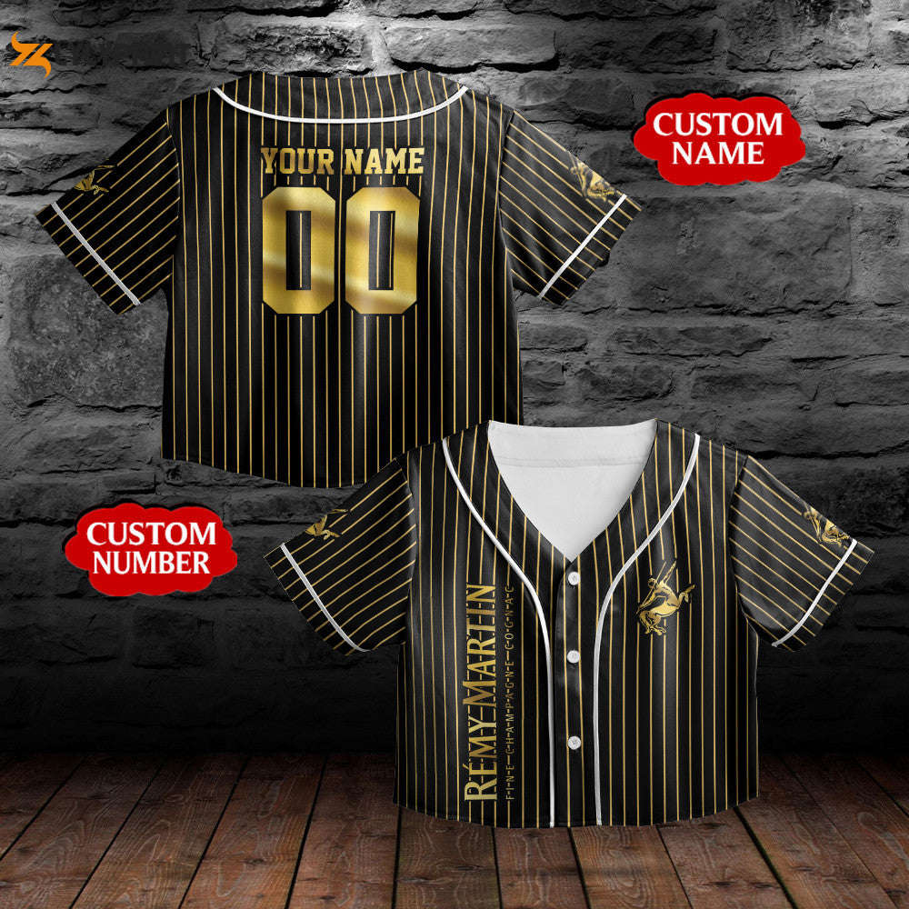 Stylish Personalized Remy Martin Cognac Baseball Jersey - Perfect Gift for Men & Women! - lylyprint.com