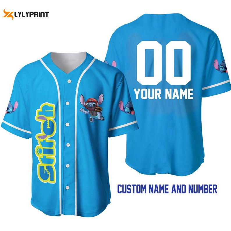 Personalized Stitch The Catcher All Over Print Baseball Jersey - lylyprint.com