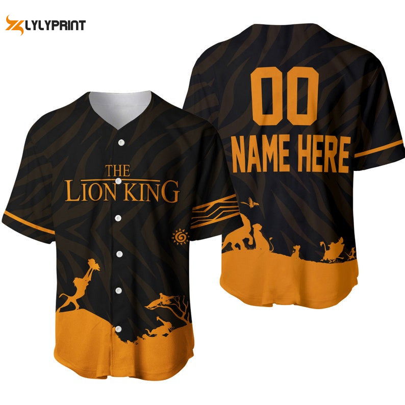 Personalized The Lion King Iconic Scene All Over Print Baseball Jersey - lylyprint.com