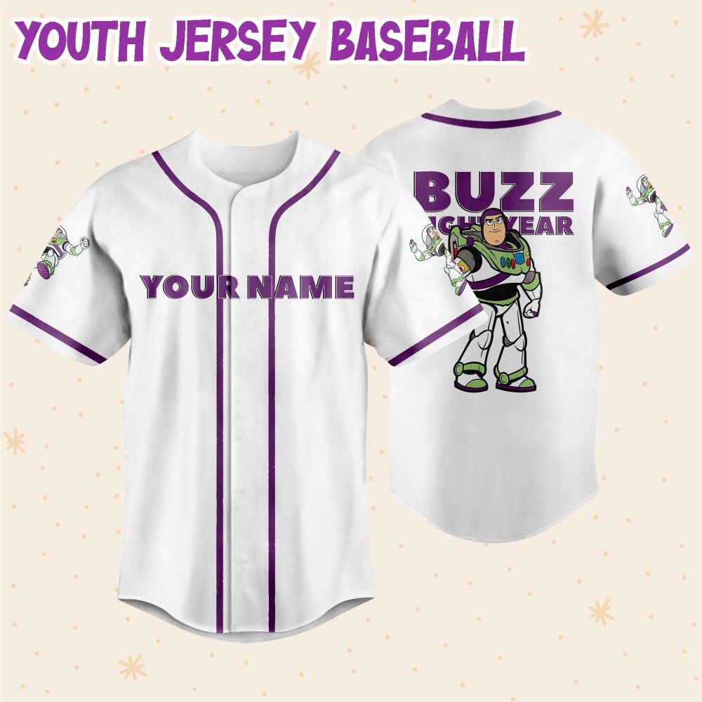 Personalized Toy Story Buzz Lightyear Awesome Baseball Jersey - lylyprint.com