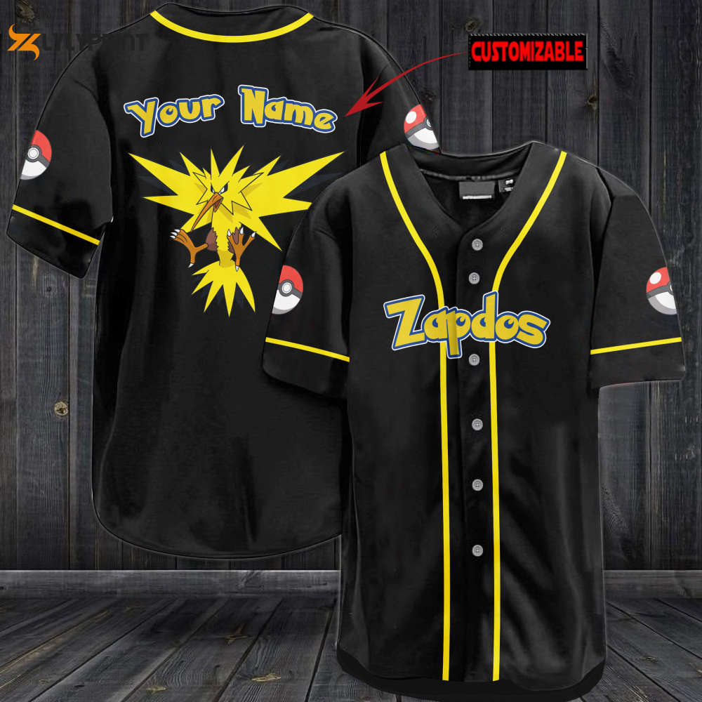 Personalized Zapdos Baseball Jersey - lylyprint.com