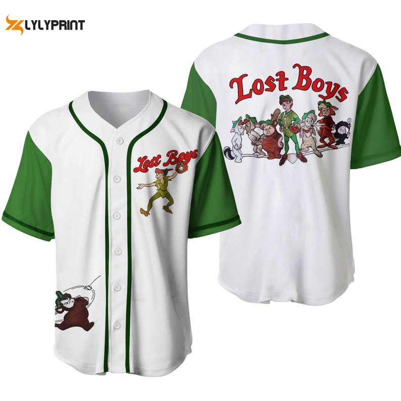 Peter Pan Lost Boys All Over Print Baseball Jersey - lylyprint.com