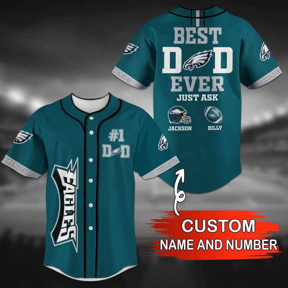 Philadelphia Eagles Personalized Baseball Jersey Gift For Men Women - lylyprint.com
