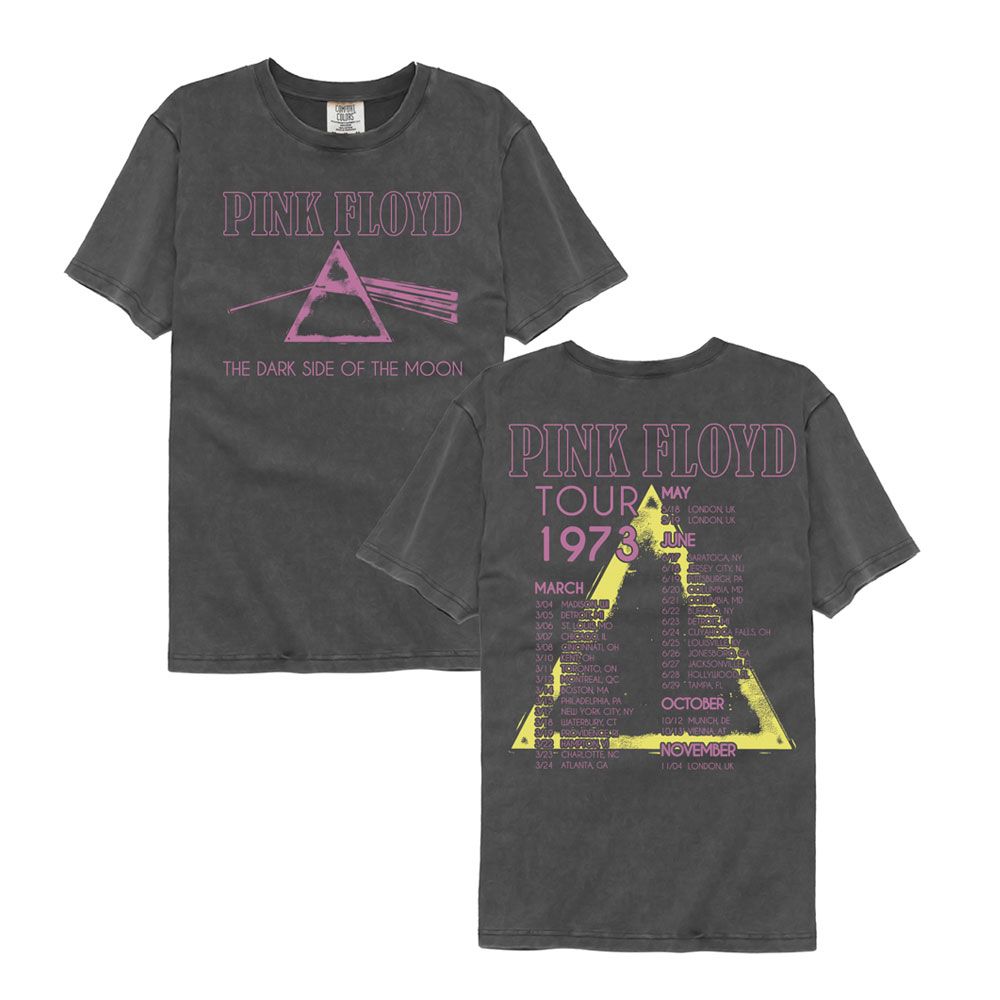 Pink Floyd Dsotm Tour 1973 F B Comfort Colors T-Shirt