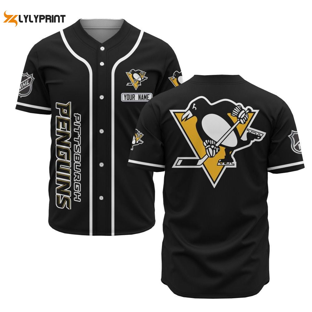 Pittsburgh Penguins Baseball Jersey BJ0035 - lylyprint.com