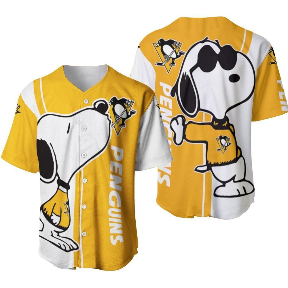 Pittsburgh Penguins snoopy lover Printed Baseball Jersey Gifts for Fans - lylyprint.com