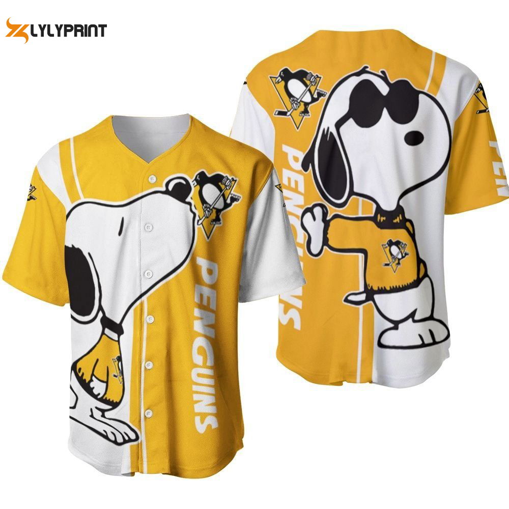 Pittsburgh Penguins snoopy lover Printed Baseball Jersey Gifts for Fans - lylyprint.com