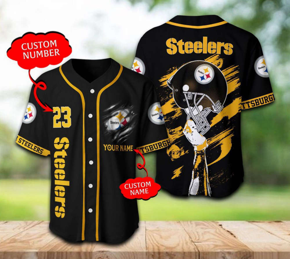 Pittsburgh Steelers Baseball Jersey Personalized Gifts for Fans - lylyprint.com