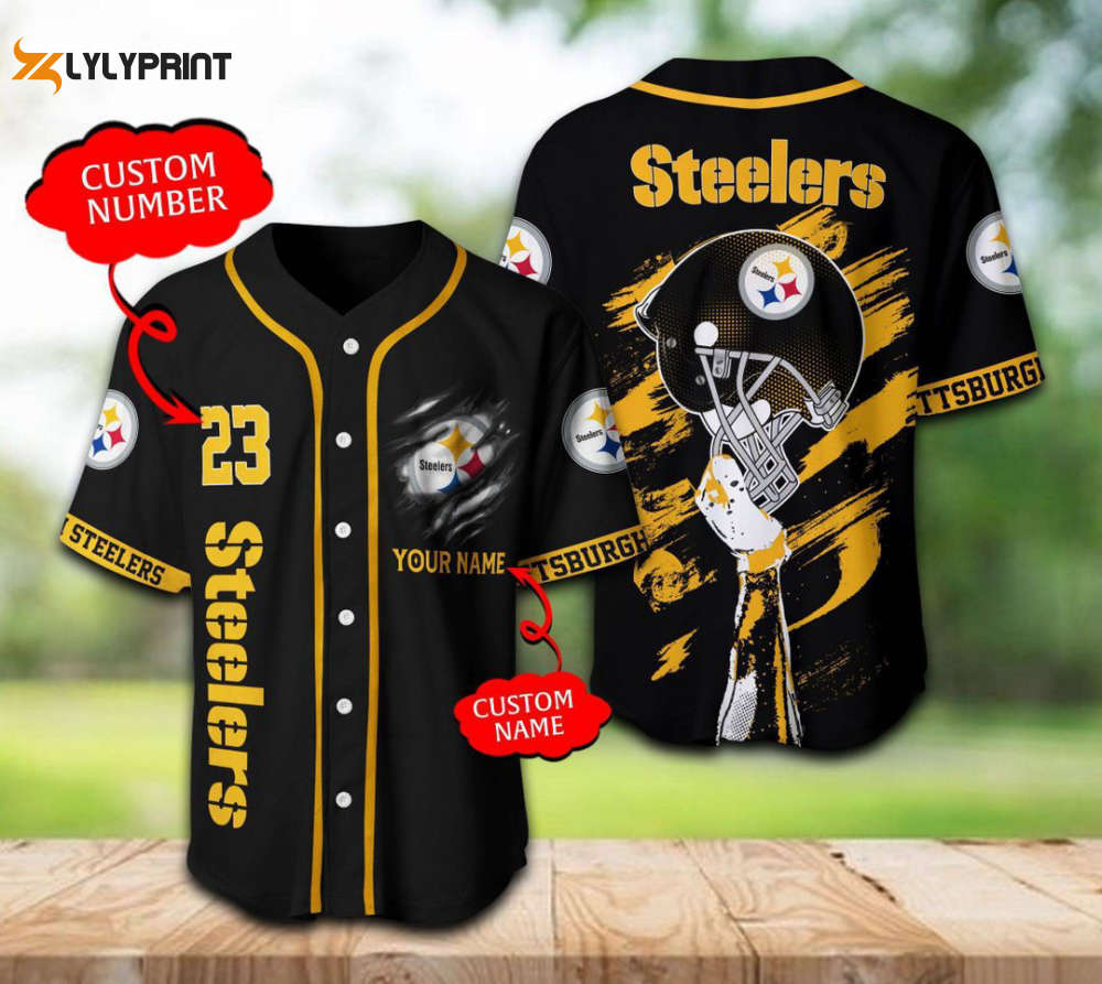 Pittsburgh Steelers Baseball Jersey Personalized Gifts for Fans - lylyprint.com