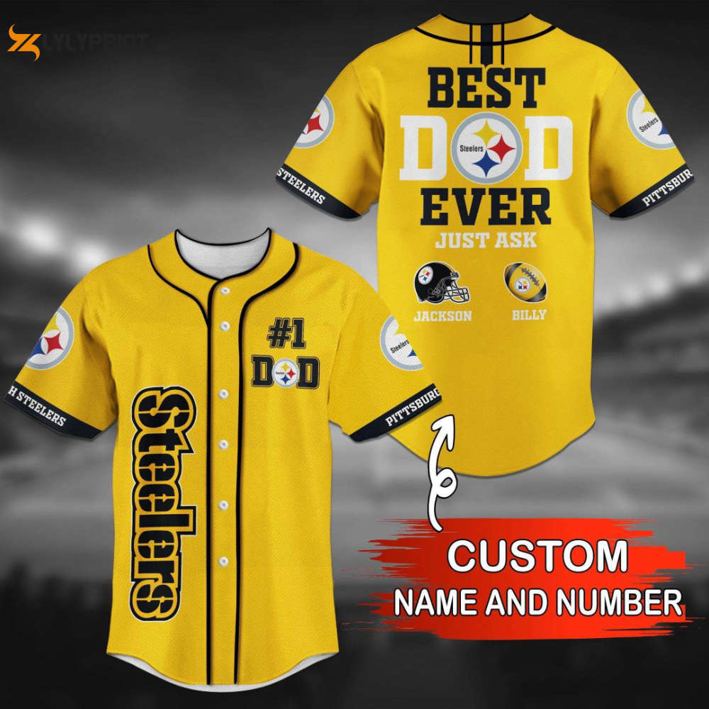 Pittsburgh Steelers Personalized Baseball Jersey Gift for Men Women - lylyprint.com